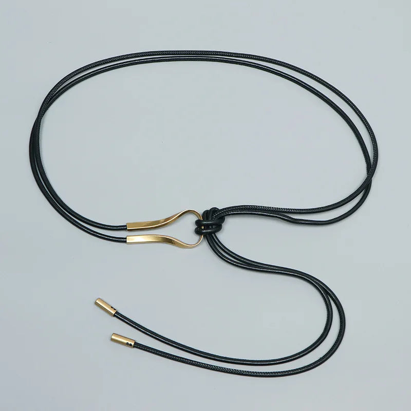 Fashion Braided Gold Knot Waist Chain Belt for Women