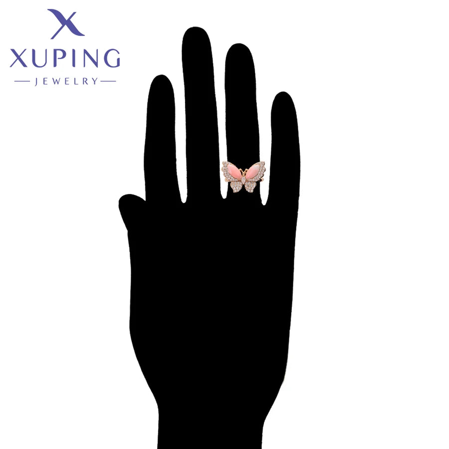 Gold Plated Butterfly Statement Ring