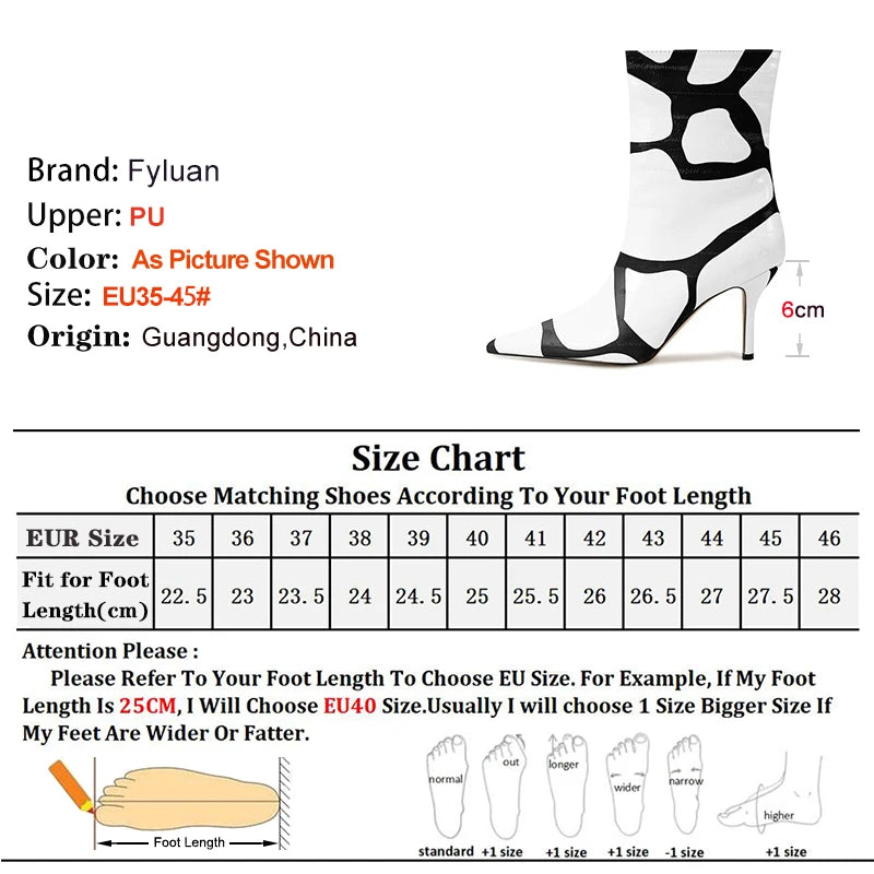 Fashion Trendy Pointed Toe High Heel Ankle Boots With Side Zipper for Women