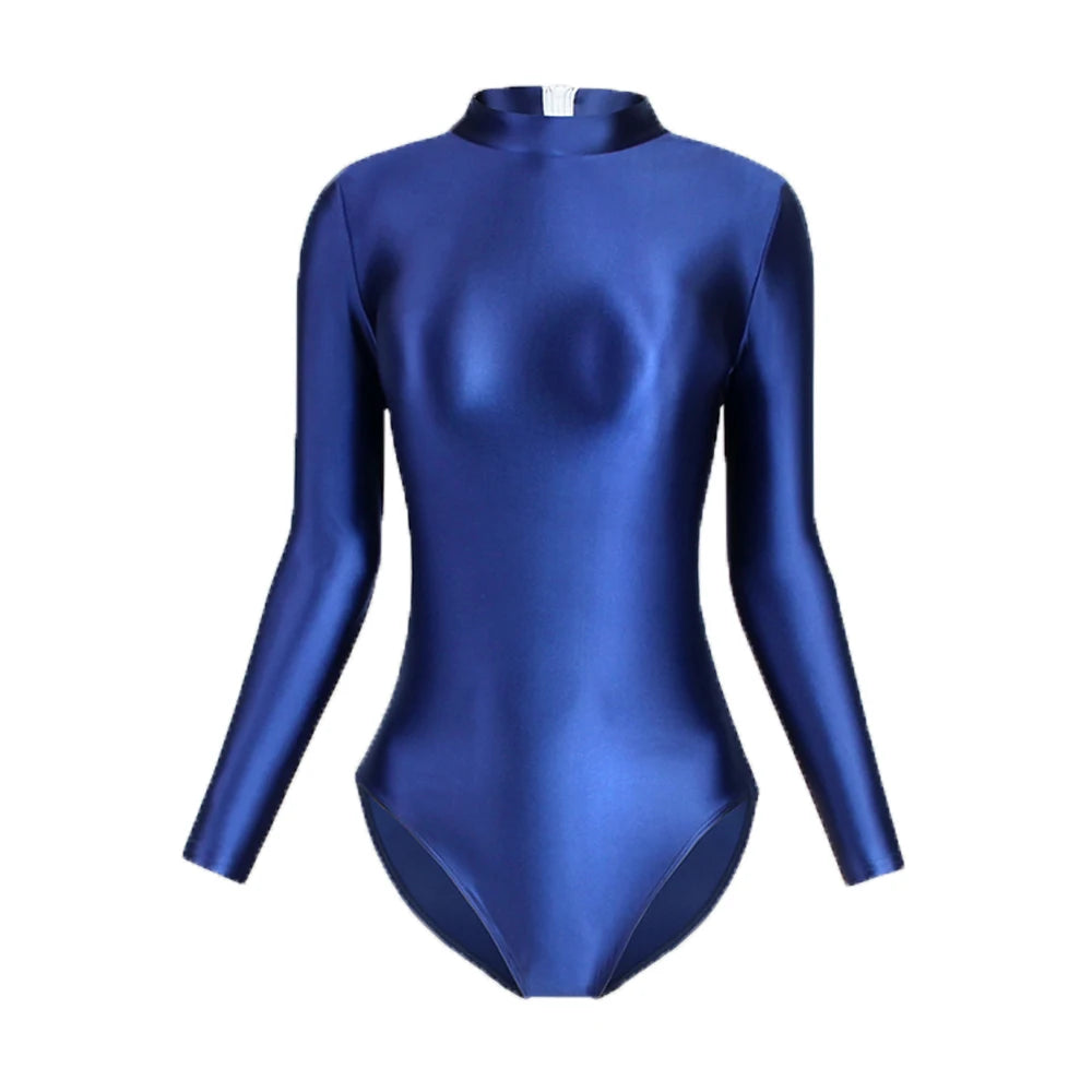 Silky Glossy One Piece Swimsuit