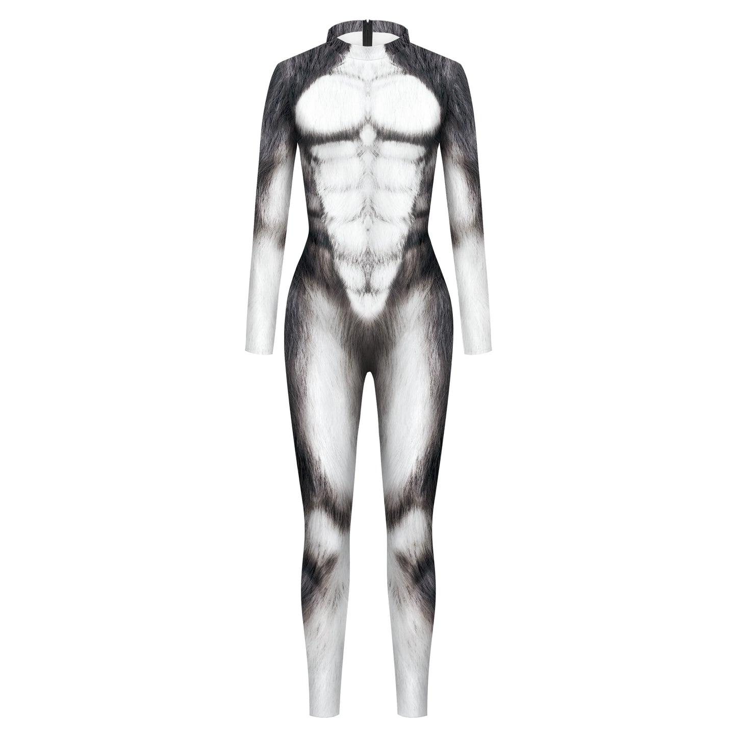 Vivid Animal Print Allover Zentai Bodysuit for Women