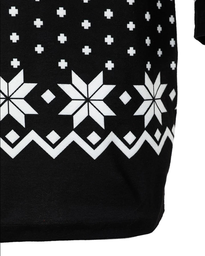 Snowflake Elk Print Mini Dress