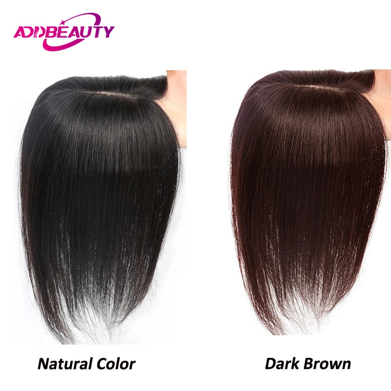 Natural Straight Silk Base Human Hair Topper for Women
