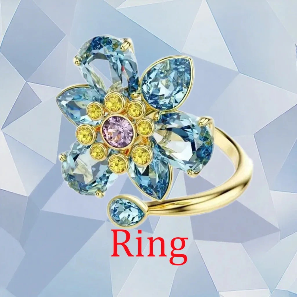 Gold Plated Zirconia Crystal Pendant Set for Women