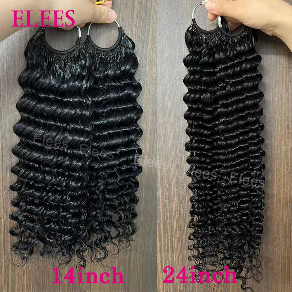 Deep Wave Human Hair Braiding Extensions for Women
