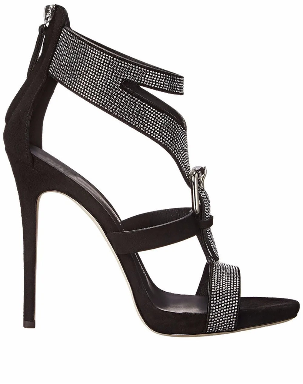 Rhinestone Patent Leather Thin High Heels for Women