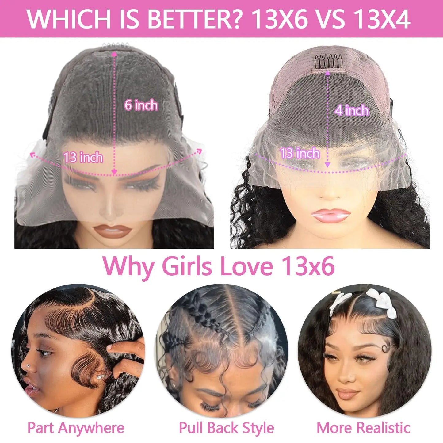 Glueless Bone Straight Brazilian Lace Front Wig for Women