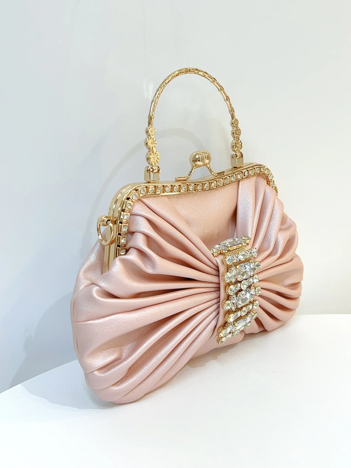 New Dinner Women's Bag Luxury Brand Fashion Handmade Diamond Women's Handbag Shiny Banquet Mini Shoulder Bag High Quality