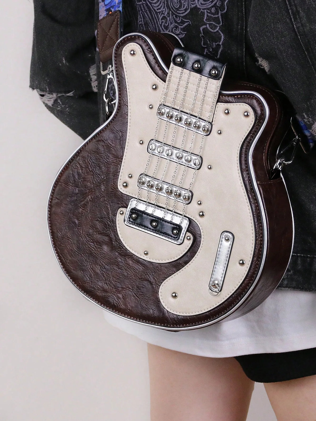 Y2K Guitar Shaped Crossbody Bag