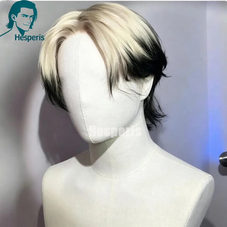 Transparent Lace Iced Blonde Razor Cut Mullet Wig For Women