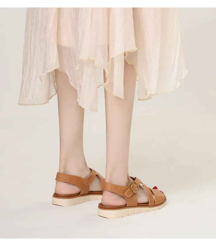 Summer Lightweight Single Strap Wedge Sandals for Women