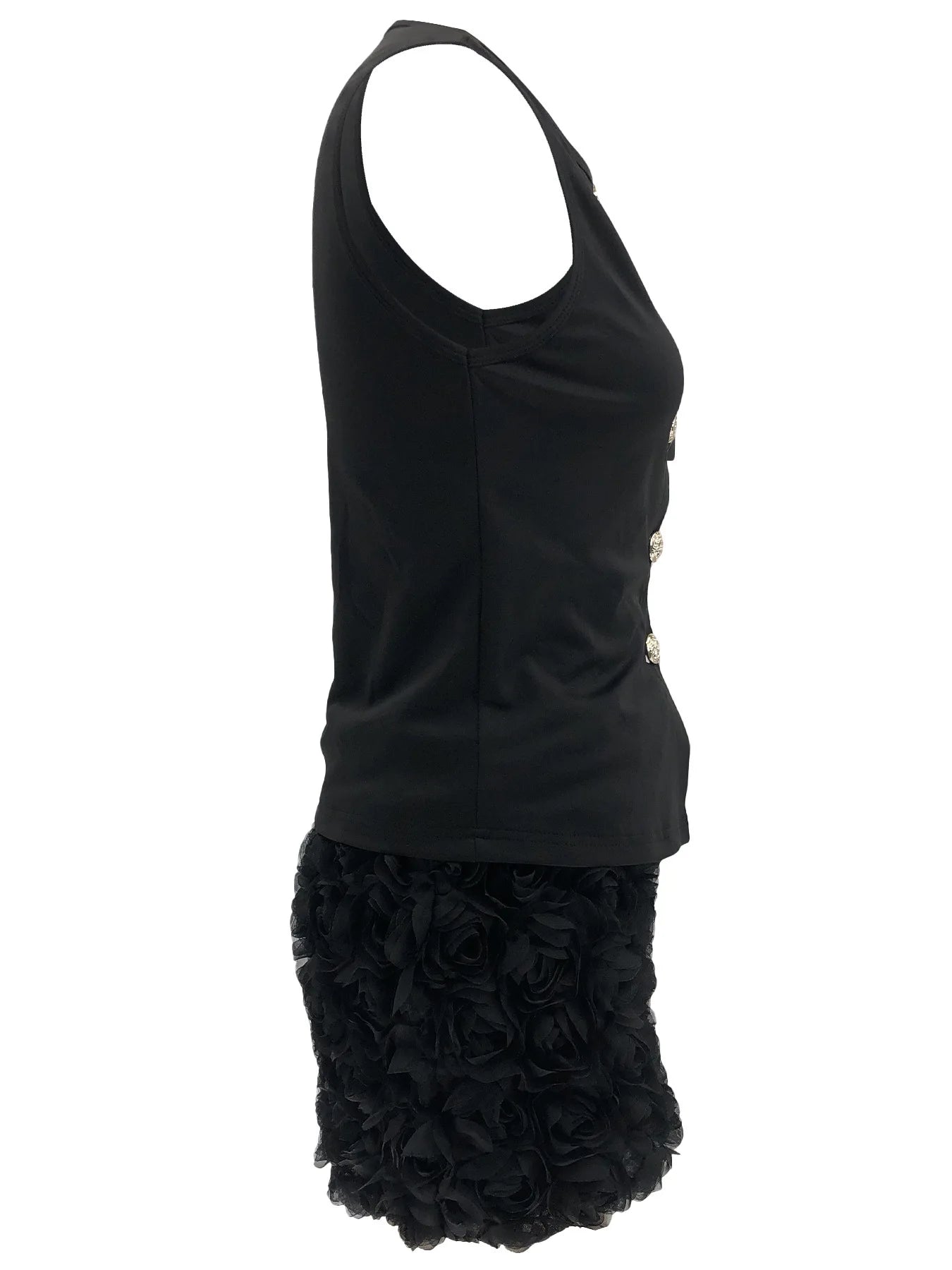 Elegant and Flattering Sleeveless O Neck Two Piece Set for Women