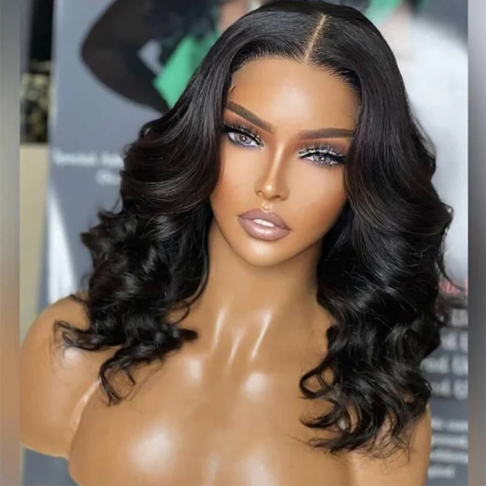 Glueless Short Human Hair Body Wave Bob Wig for Women