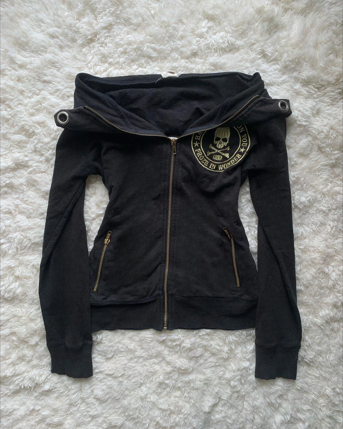 Harajuku Goth Zippered Denim Jacket