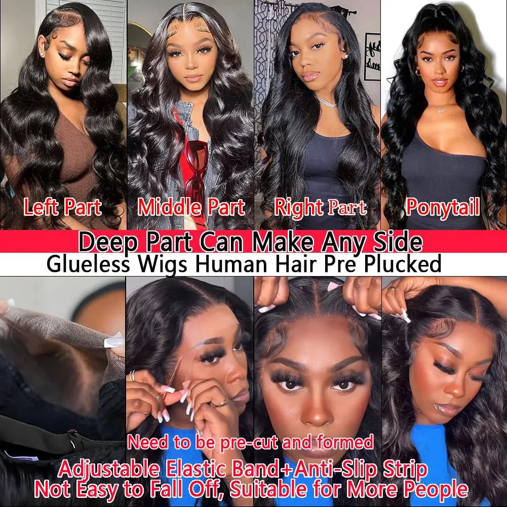 HD Pre Plucked Body Wave Lace Frontal Wig for Women