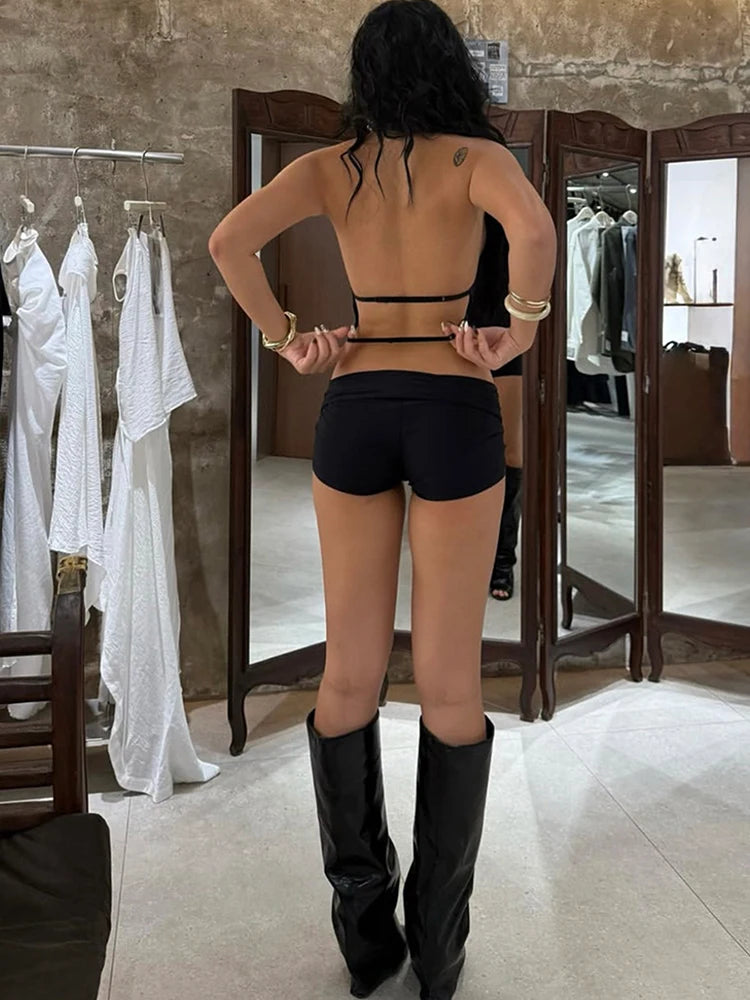 Fashion Halter Backless Stretch Tank Top for Women