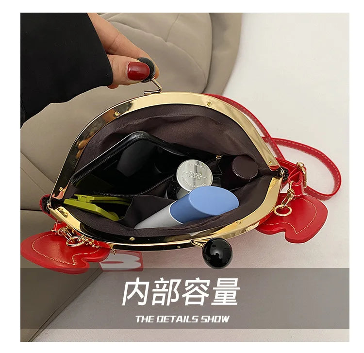Crab Crossbody Handbag With Coin Purse