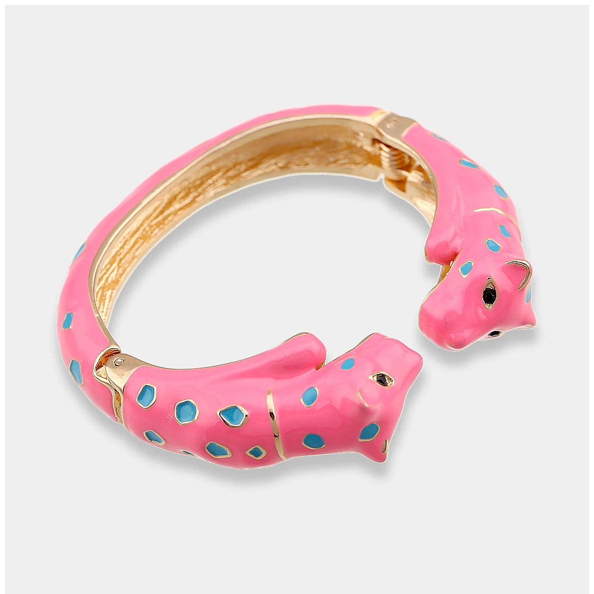 Fashion Colorful Double Leopard Cuff Bracelet for Women