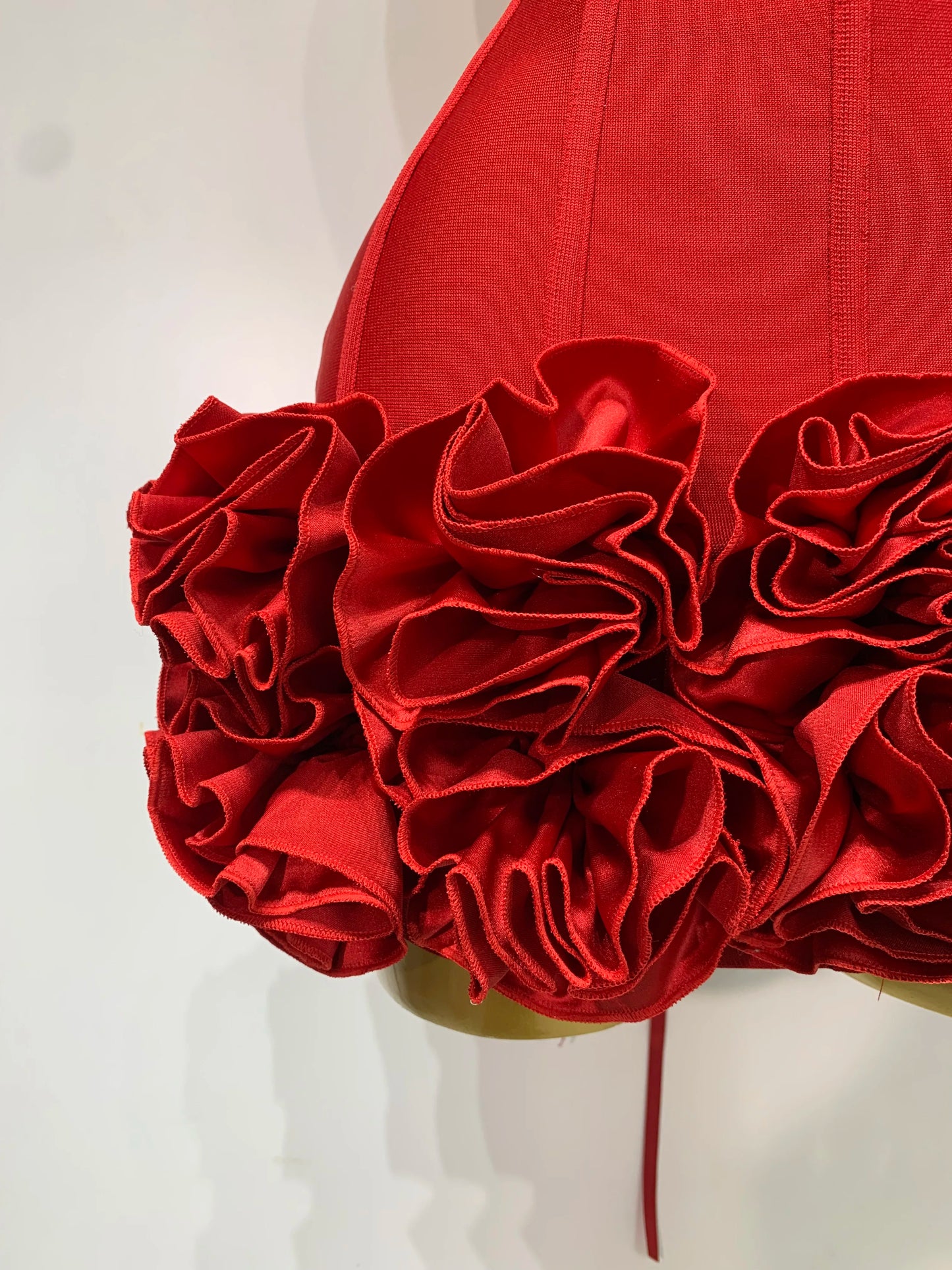 Women Sexy Strapless Backless Flower Embellished Mini Bandage Dress Bodycon Celebrity Party Cocktail Evening Party Club Dresses