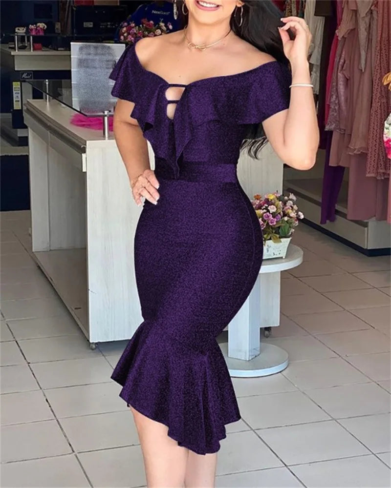 Flattering Silhouette Midi Dress