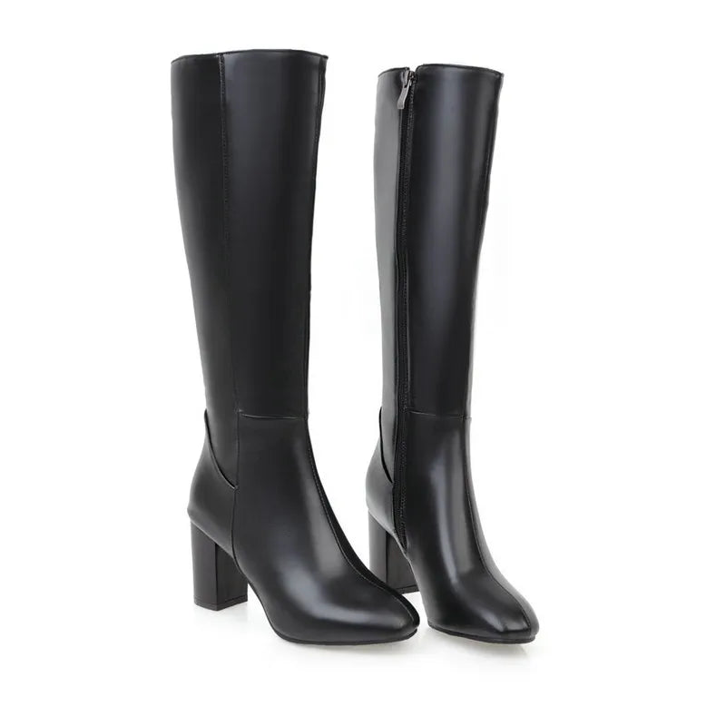 Knee High Platform Boots With Thick Heels for Women