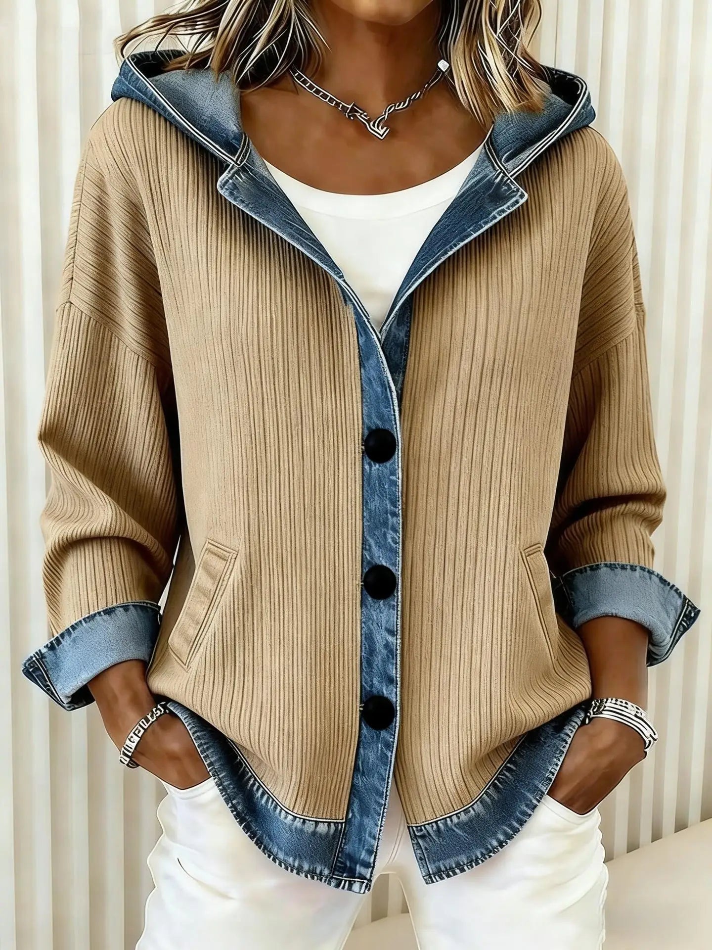 Plaid Oversized Cardigan Loose Cozy Flannel Hooded Cardigan Vintage European Chunky Knit Cardigan Button Front Warm Hoodie