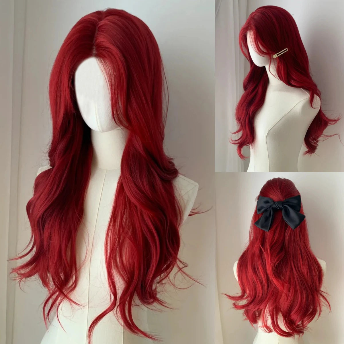 Long Wavy Grey And White Highlight Synthetic Wig for Women