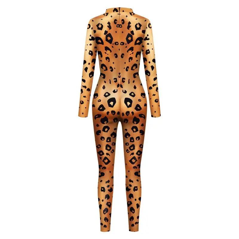 Vivid Animal Print Allover Zentai Bodysuit for Women