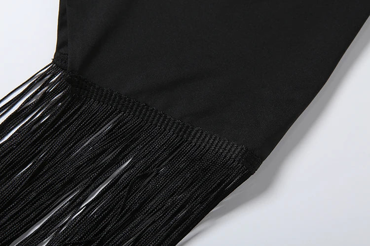 Strapless Backless Tassel Wrap Summer Top for Women