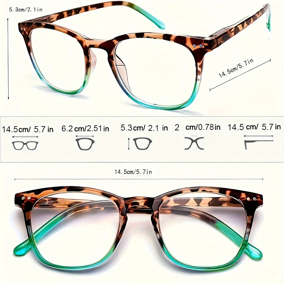 Square Frame Clear Lens Glasses