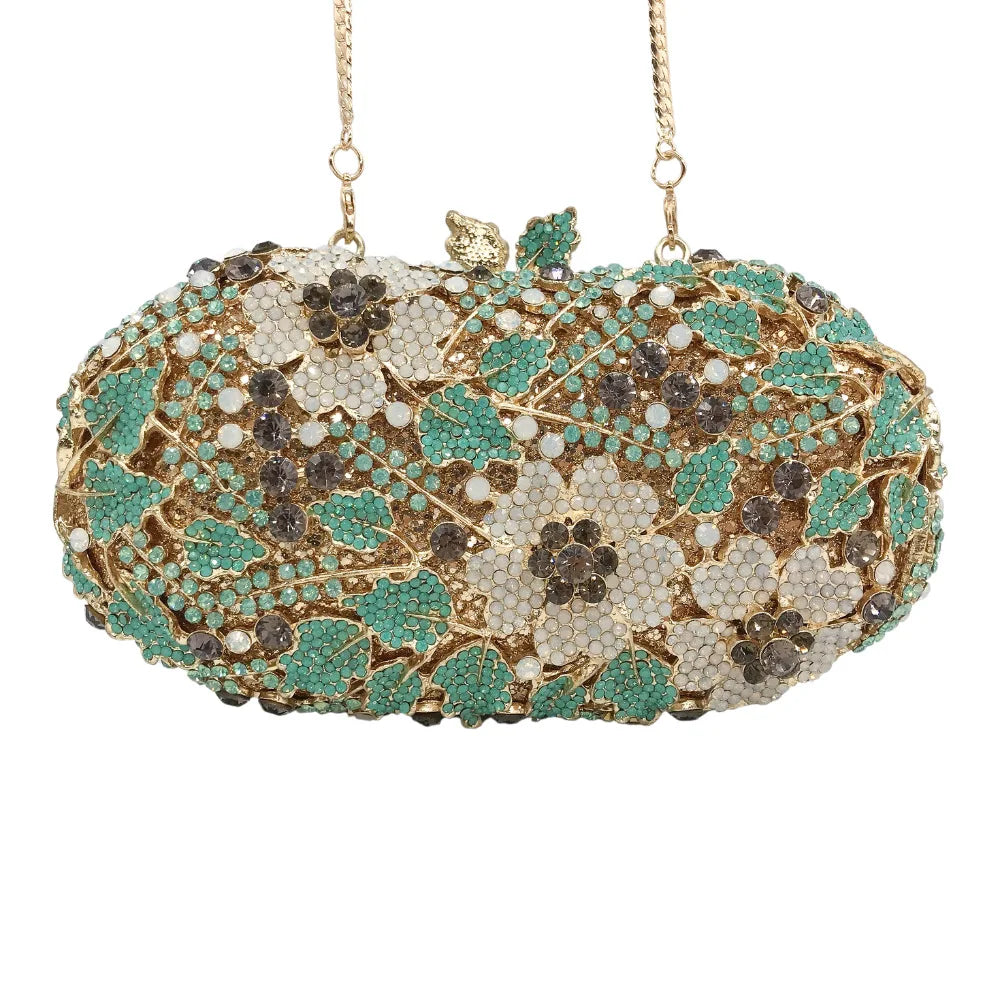 Sparkling Rhinestone Crystal Evening Clutch Bag for Women