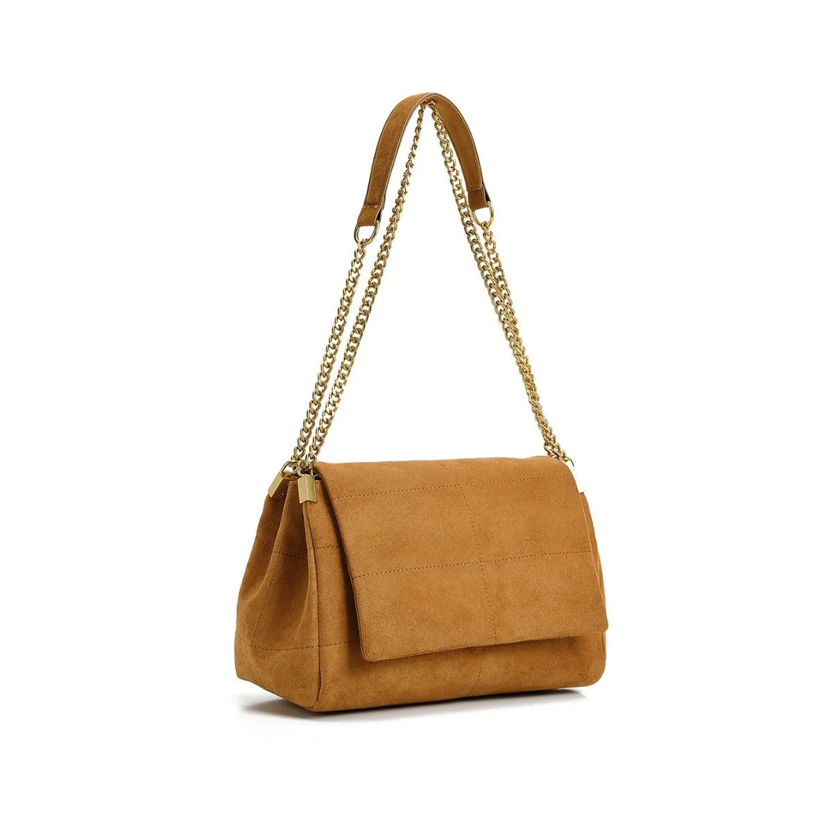 New Women Autumn Winter Suede Shoulder Bag Vintage Tote Bag with Chains Fashion Designer Luxury Handbags Retro Crossbody Bags
