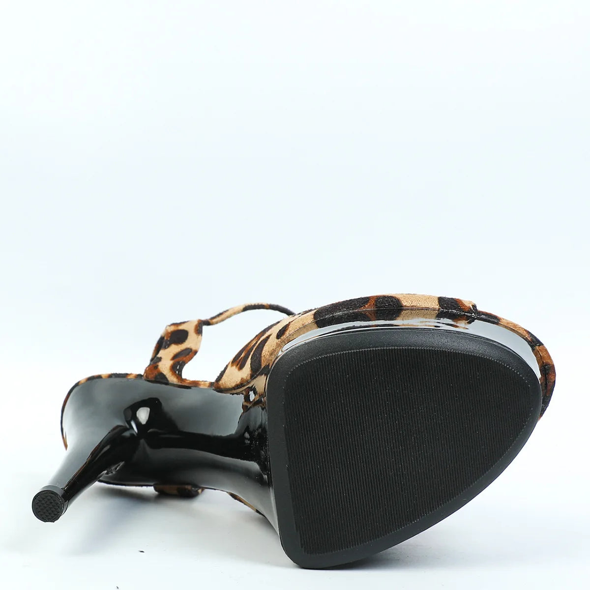 High Heel Leopard Print Platform Sandals for Women