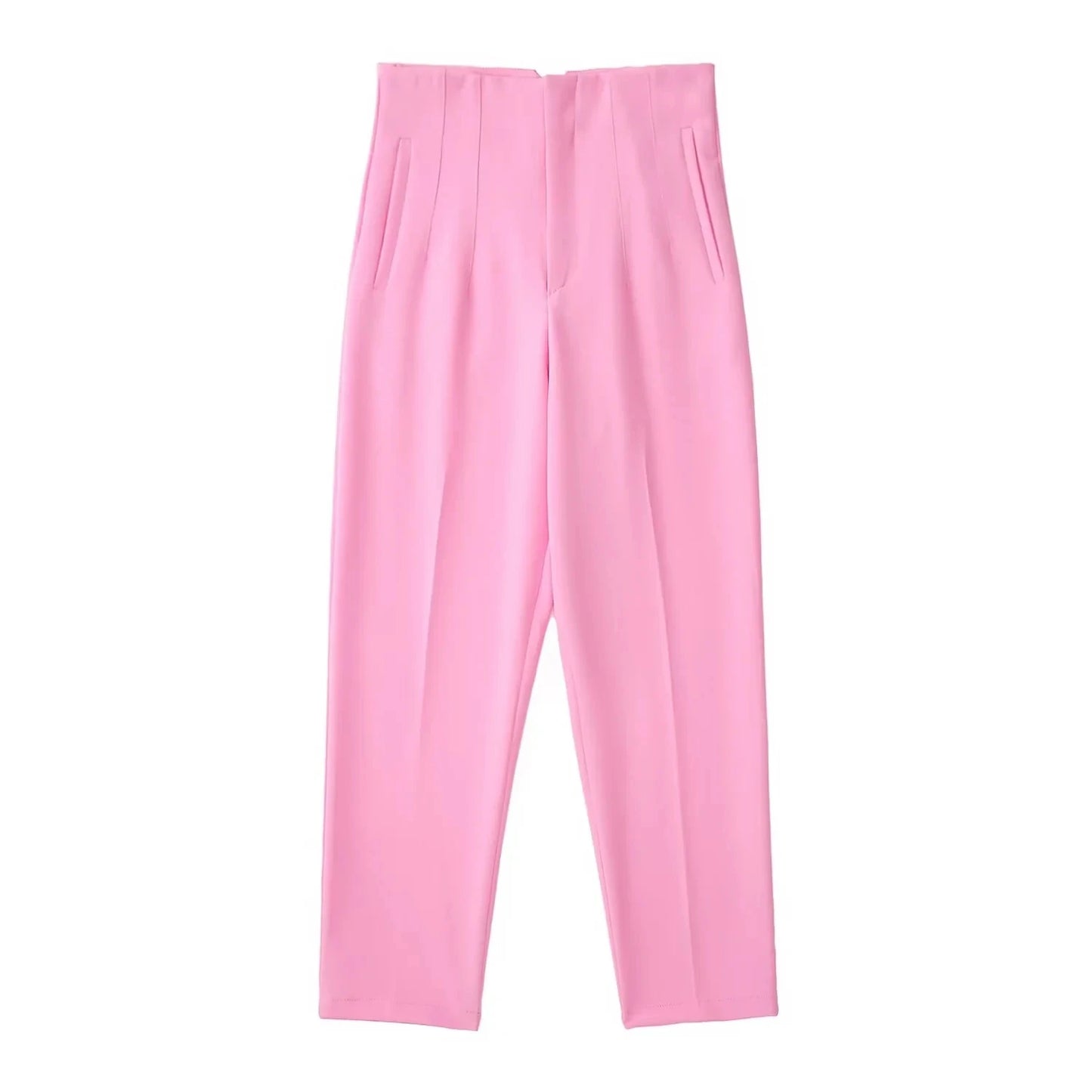 Solid Color Office Slim Fit Pencil Pants for Women