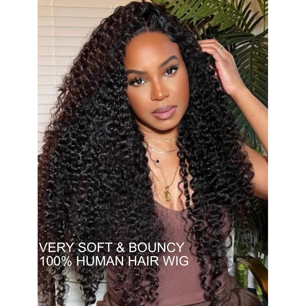 Long Jerry Curly Lace Front Human Hair Wig for Women