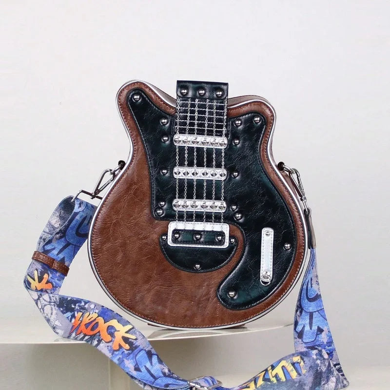 Y2K Guitar Shaped Crossbody Bag