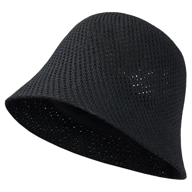 Breathable Knit Bucket Hat for Women