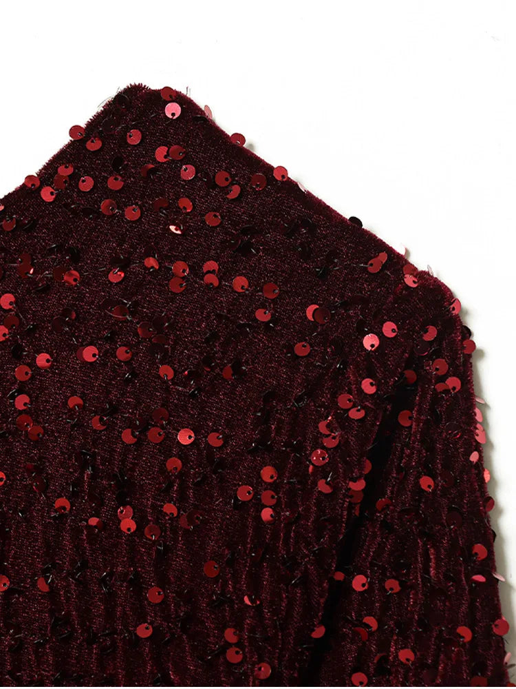 Sequined Paillette Glitter Evening Mini Dress for Women