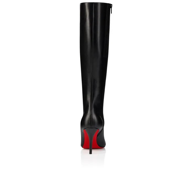 Leopard Print Knee High Boots With Zipper for Women