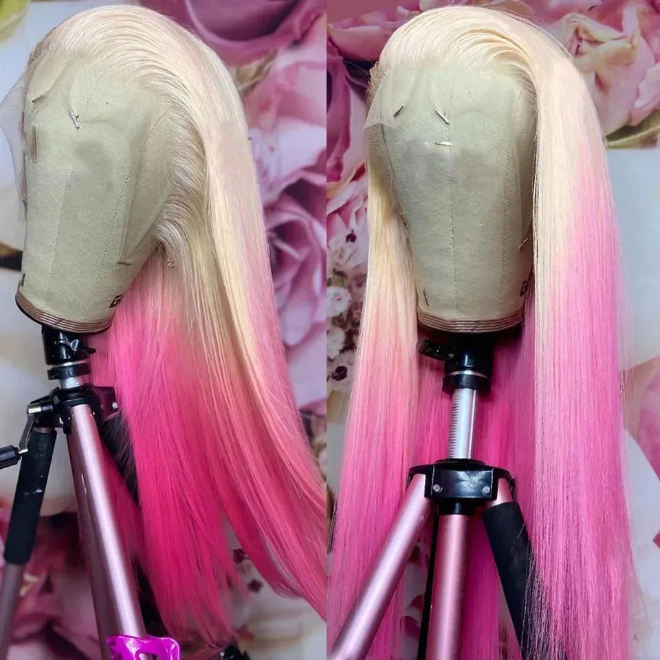 Grey Straight Lace Front Wig With Preplucked Hair for Women