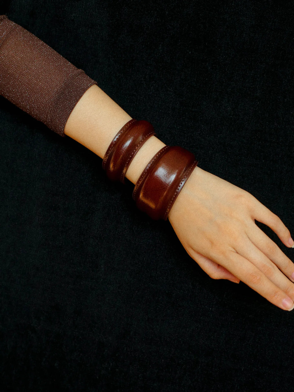 Elegant Minimalist Leather Wide Cuff Bracelet for Women