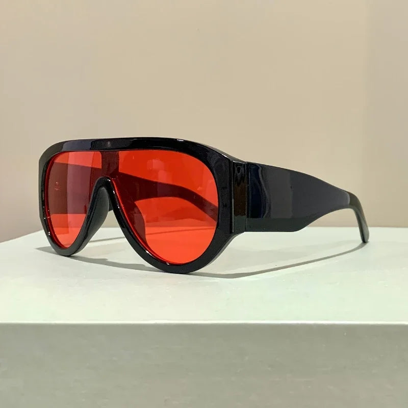 Classic Oversized Gradient Lens Pilot Sunglasses for Women