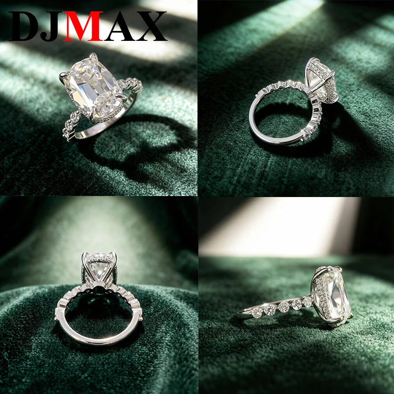 Old European Cut Moissanite Sterling Silver Ring for Women