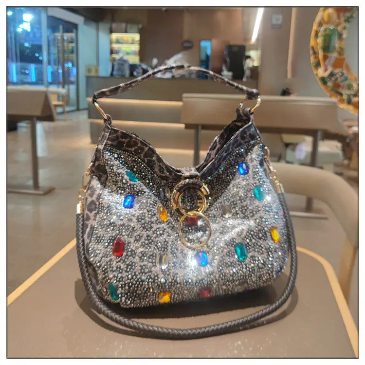 Genuine Leather Crossbody Bucket Bag with Large Capacity for Women