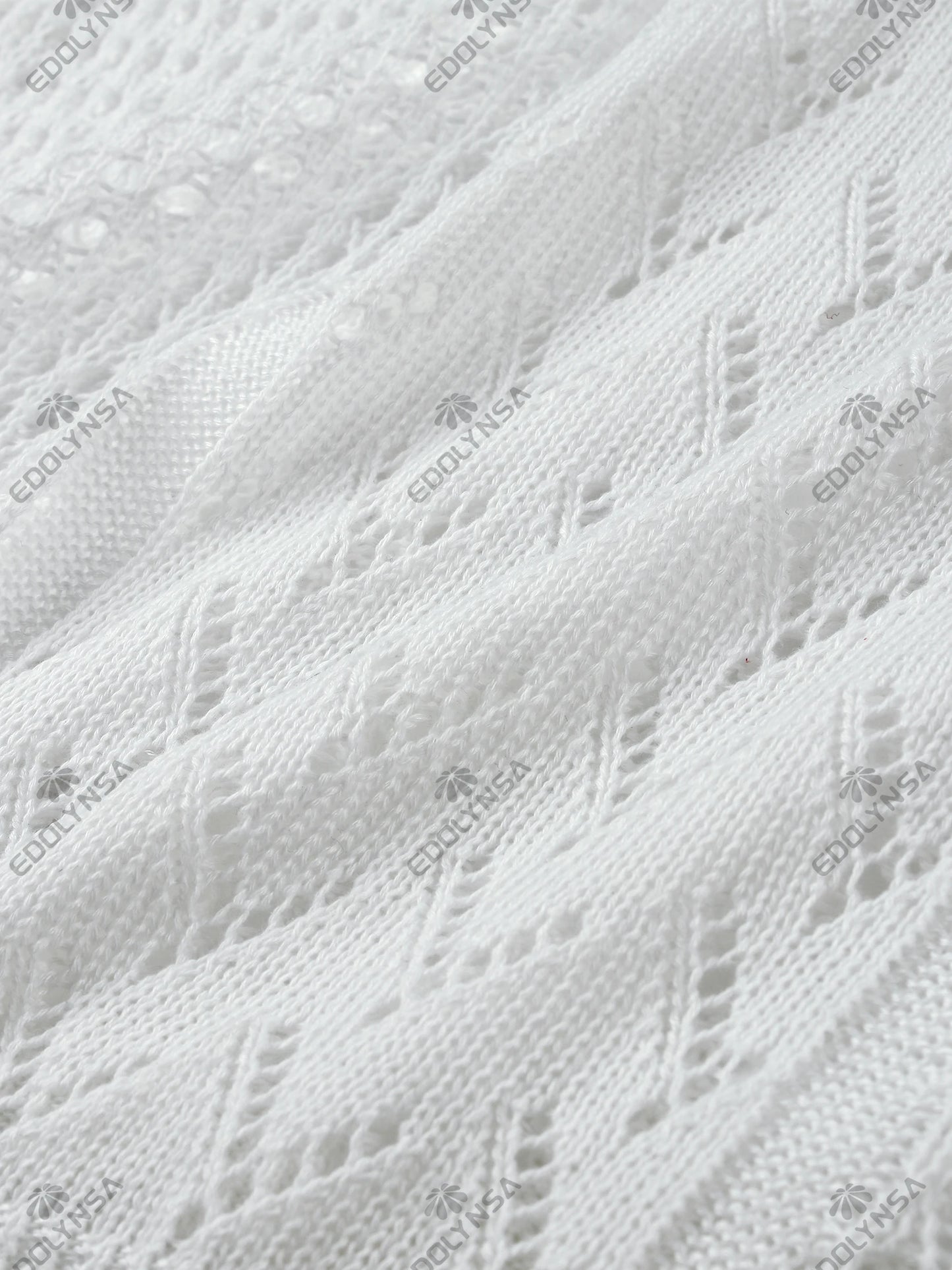 Women Sexy White Knit Swimsuit Cover Up Deep V-neck Tie Hollow Out Long Sleeve Beach Maxi Dress 2025 Summer Holiday Outfit K186