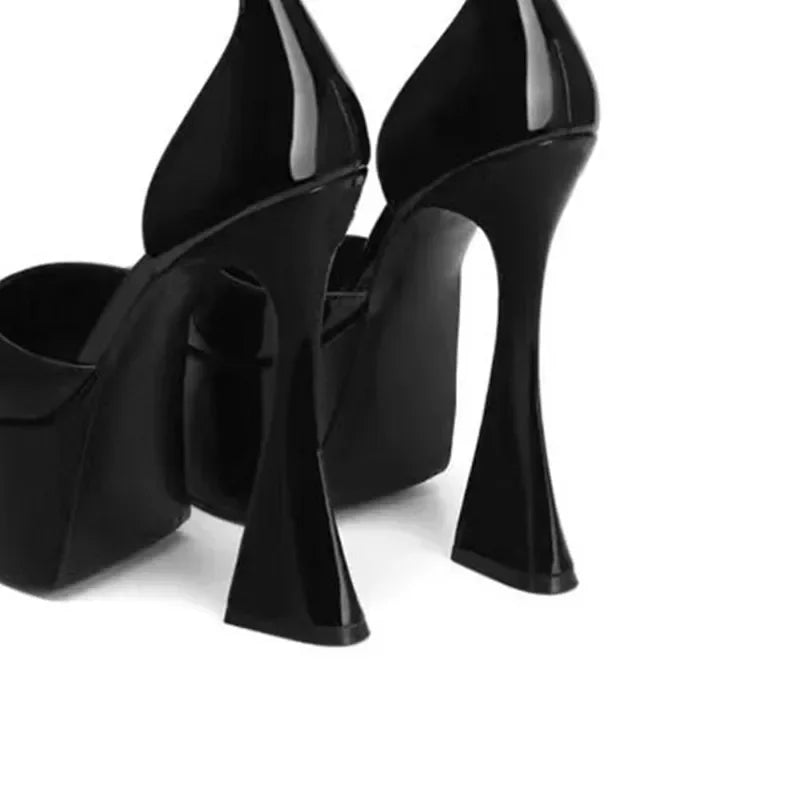 Pointed Toe Platform Heels With Ankle Strap for Women