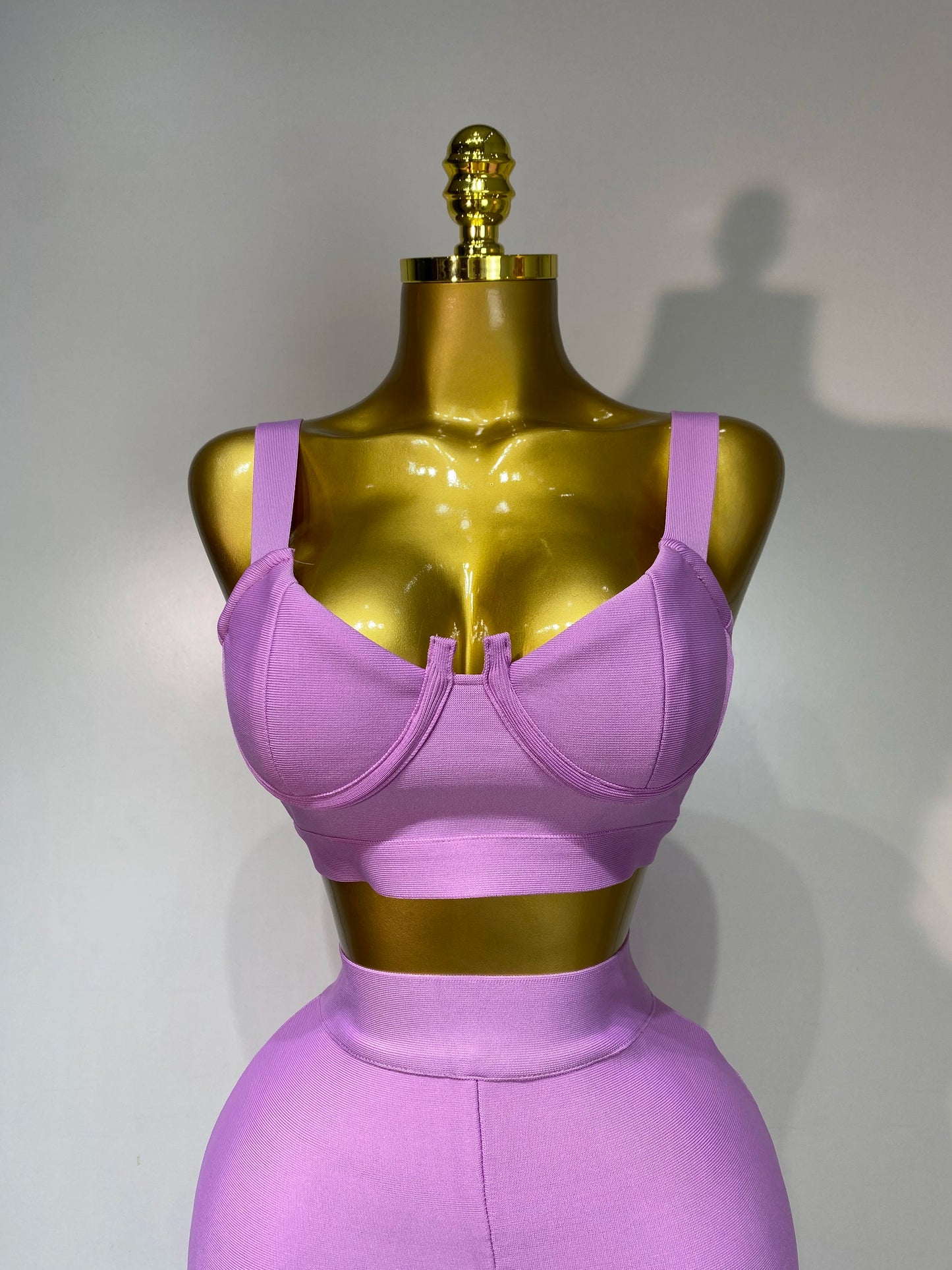 Women Sexy Bandage Crop Top Pant Set Evening Party Club Luxury Birthday High Street Fashion Elegant Luxury Birthday Outfit ﻿