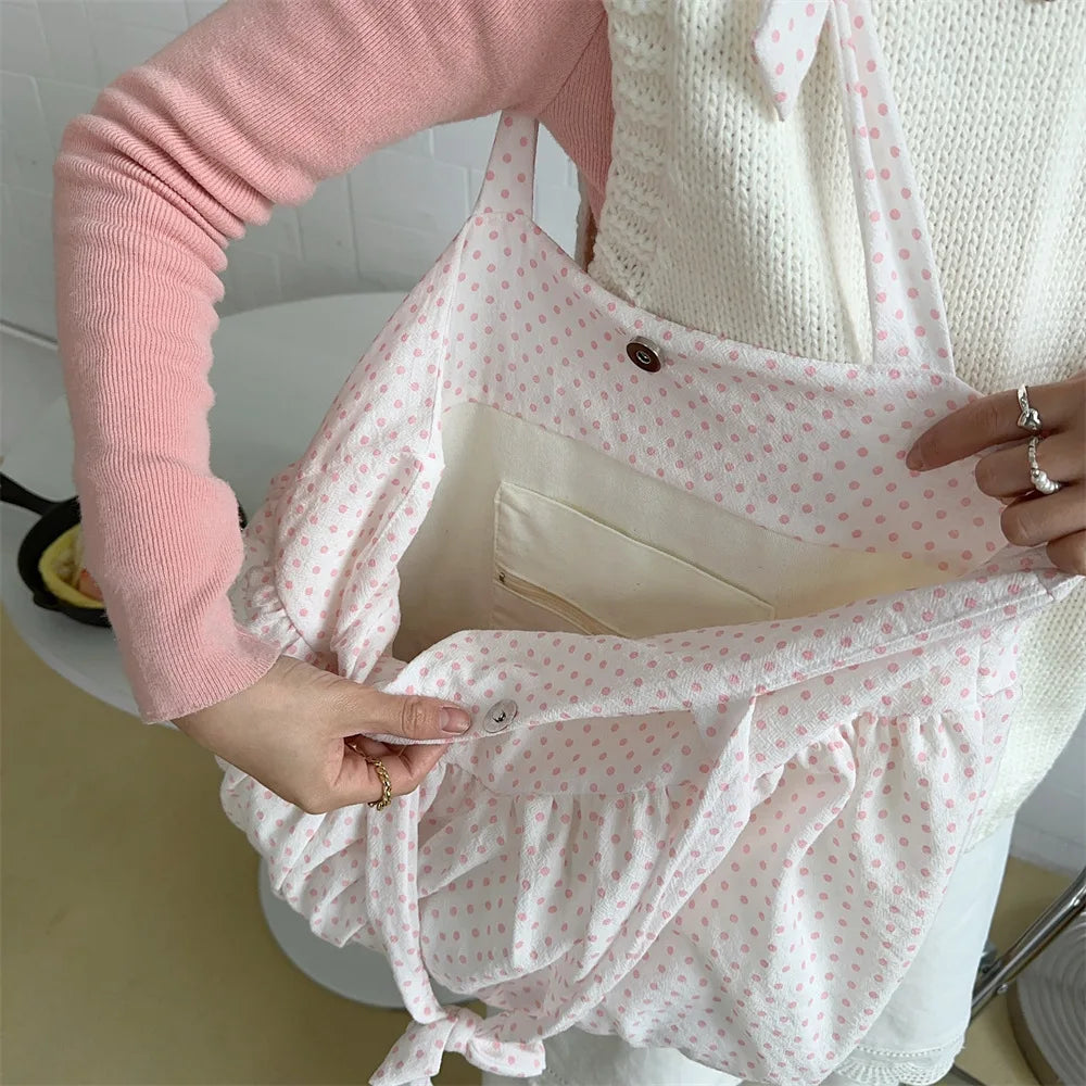 Casual Large Capacity Belted Canvas Tote Bag for Women