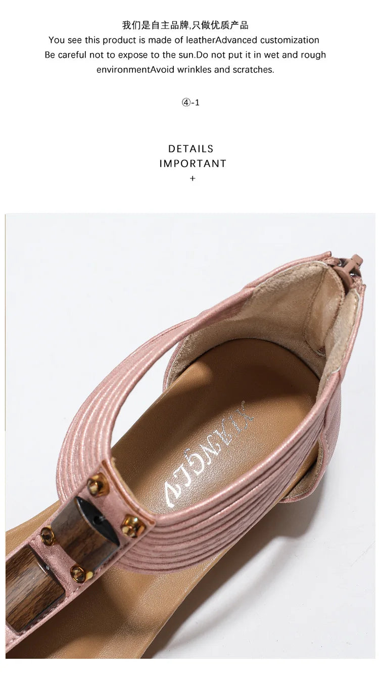 Comfortable Bohemian Beaded Strap Sandals For Women