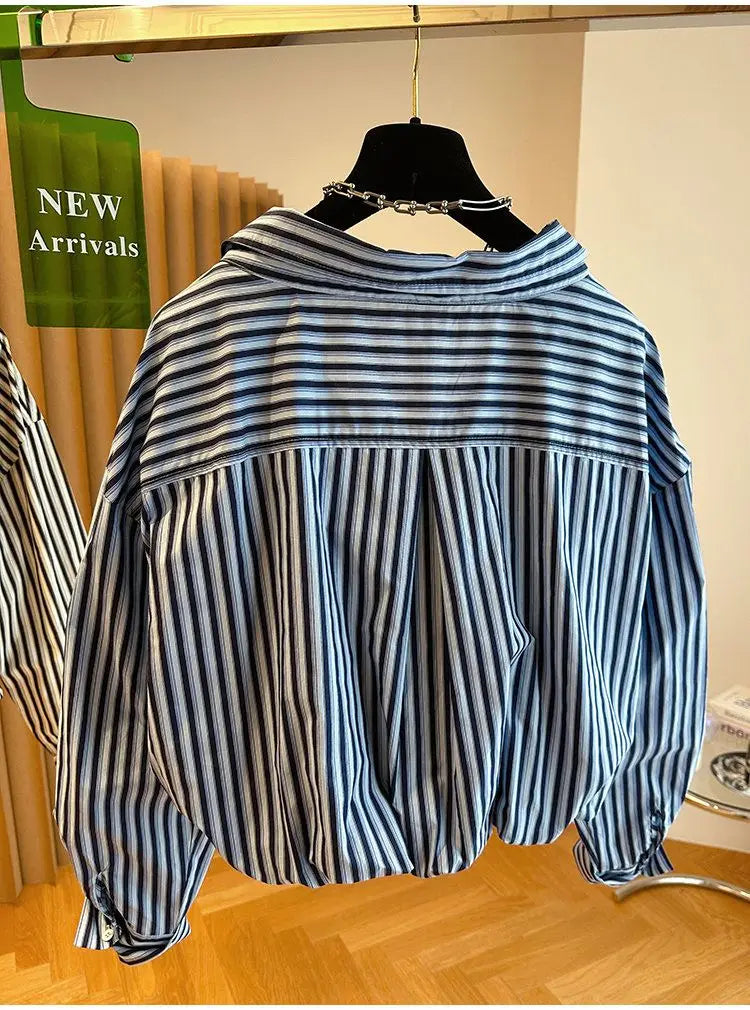 Loose Striped Spliced Lightweight Polyester Tank Top for Women